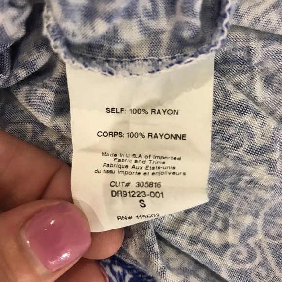 Lush Casual Maxi Dress Blue Cotton Stretch Size S - Picture 6 of 8